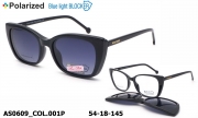 Anna Smith оправа очки AS0609 COL.001P clip-on blue blocker pola