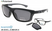 James BROWNE очки JB-423CL A-MB/GR-A clip-on polarized