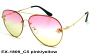 эксклюзивные очки EX-1806 C5-pink-yellow