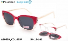 Anna Smith оправа очки AS0609 COL.005P clip-on blue blocker pola