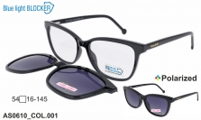 Anna Smith оправа очки AS0610 COL.001P clip-on blue blocker
