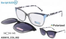 Anna Smith оправа очки AS0610 COL.002P clip-on blue blocker