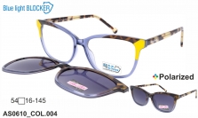 Anna Smith оправа очки AS0610 COL.004P clip-on blue blocker