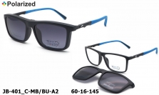 James BROWNE очки JB-401 C-MB/BU-A2 clip-on polarized