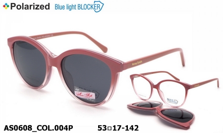 Anna Smith оправа очки AS0608 COL.004P clip-on blue blocker pola