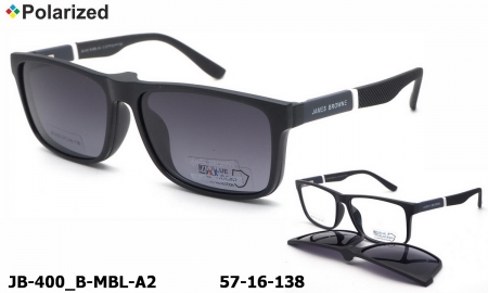 James BROWNE очки JB-400 B-MBL-A2 clip-on polarized