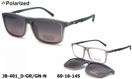 James BROWNE очки JB-401 D-GR/GN-N clip-on polarized