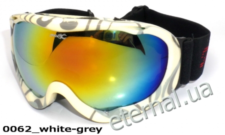 лыжные очки 0062 white-grey