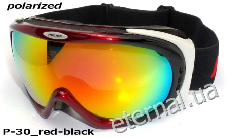 лыжные очки P-30-pol red black