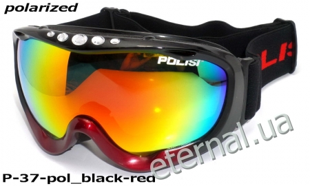 лыжные очки P-37-pol black-red